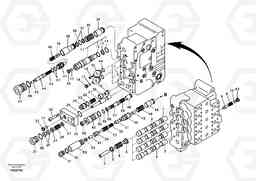 89578 Main control valve, swing and option and dipper arm and travel Lh EC140B PRIME S/N 15001-, Volvo Construction Equipment
