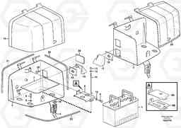 97160 Battery box with fitting parts L90F, Volvo Construction Equipment