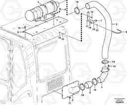 20538 Air filter, mounting EC330B SER NO INT 10713- EU&NA 80001-, Volvo Construction Equipment