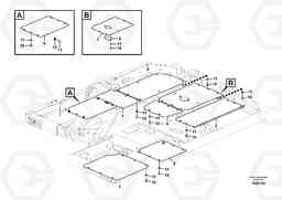 85417 Hatches under engine, hydr.pumps, cooler, m.valve and fuel tank. EW160C, Volvo Construction Equipment