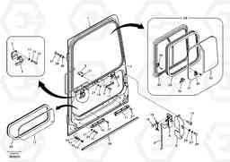 58981 Door, operator's cab EC330B, Volvo Construction Equipment