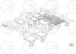 72359 Hatches under engine, hydr.pumps, cooler, m.valve and fuel tank. EC290C, Volvo Construction Equipment