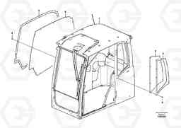 37696 Glass panes FC2421C, Volvo Construction Equipment