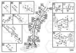 40172 Working hydraulic, dipper arm cylinder on boom. EC360C, Volvo Construction Equipment