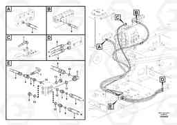 11761 Servo system, control valve to remote control valve pedal FC3329C, Volvo Construction Equipment