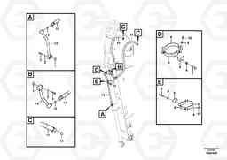 38375 Working hydraulic, bucket cylinder on dipper arm FC3329C, Volvo Construction Equipment