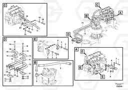 40150 Hydraulic system, control valve to boom and swing EC235C, Volvo Construction Equipment