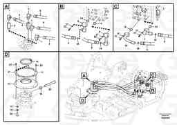 80130 Turning joint line, control valve to turning joint ECR145C, Volvo Construction Equipment