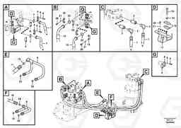 38391 Hydraulic system, control valve to boom and swing ECR235C, Volvo Construction Equipment