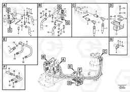 38391 Hydraulic system, control valve to boom and swing ECR235C, Volvo Construction Equipment