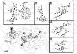 38393 Hydraulic system, control valve to boom and swing ECR235C, Volvo Construction Equipment