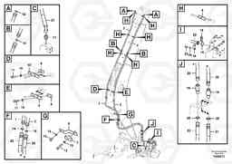 100141 Working hydraulic, hammer and shear for boom ECR235C, Volvo Construction Equipment