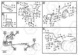 47413 Turning joint line, turning joint to travel motor EC700C, Volvo Construction Equipment