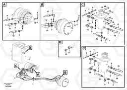 56133 Turning joint line, turning joint to travel motor EC140C, Volvo Construction Equipment