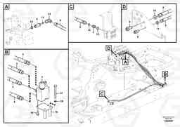 25930 Working hydraulic, quick fit on upper frame EC360C, Volvo Construction Equipment