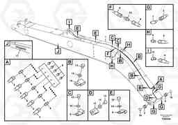 62324 Boom and grease piping, long reach EC360C, Volvo Construction Equipment