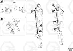 17543 Working hydraulic, slope and rotator on dipper arm ECR235C, Volvo Construction Equipment