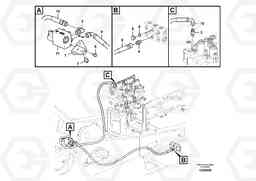 59105 Working hydraulic, quick fit on upper frame EC140C, Volvo Construction Equipment