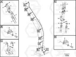 46332 Working hydraulic, slope and rotator on boom EC140C, Volvo Construction Equipment