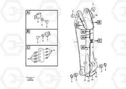 87553 Boom and grease piping, adjustable 1st ECR145C, Volvo Construction Equipment