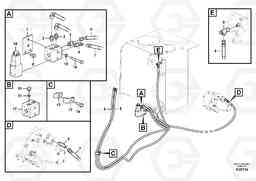 62786 Working hydraulic, quick fit on upper frame EC55C S/N 110001- / 120001-, Volvo Construction Equipment