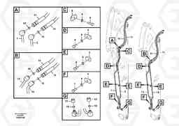 66171 Working hydraulic, quick fit on dipper arm EC55C S/N 110001- / 120001-, Volvo Construction Equipment