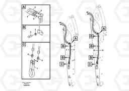 66542 Working hydraulic, slope and rotator on dipper arm EC55C S/N 110001- / 120001-, Volvo Construction Equipment