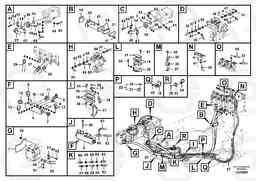 91665 Hydraulic system, control valve to pump FB2800C, Volvo Construction Equipment