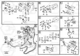 94729 Hydraulic system, control valve to pump FB2800C, Volvo Construction Equipment