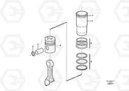 49972 Cylinder liner and piston EC700B, Volvo Construction Equipment