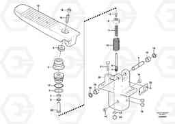 17470 Remote control valve pedal, travel motor EW180C, Volvo Construction Equipment