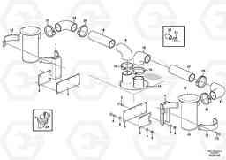 44032 Oil bath air filter with fitting parts. L330E, Volvo Construction Equipment