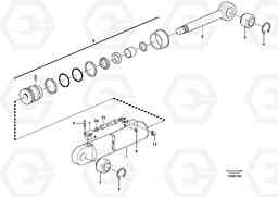 52588 Hydraulic cylinder with clutch body. L180E HIGH-LIFT S/N 8002 - 9407, Volvo Construction Equipment