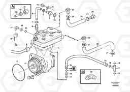 83584 Air-compressor with fitting parts T450D, Volvo Construction Equipment
