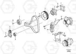 31960 Belt transmission, pulley L350F, Volvo Construction Equipment