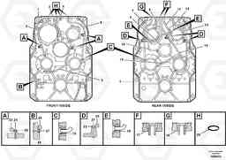 24382 Transmission housing and internal tubing L330E, Volvo Construction Equipment