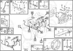 75340 Cable harness, engine EW140C, Volvo Construction Equipment