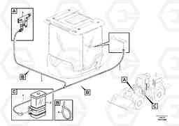 45951 Cable harness for central lubrication L350F, Volvo Construction Equipment