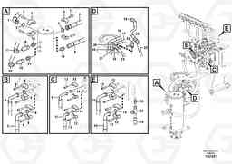 102012 Turning joint line, control valve to turning joint EW140C, Volvo Construction Equipment