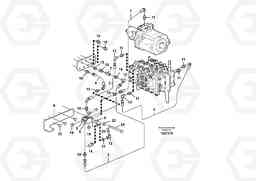 55987 Servo system, pump piping and filter mount. EW140C, Volvo Construction Equipment