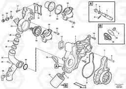 61378 Water pump and thermostat housing A25D S/N 13001 -, Volvo Construction Equipment