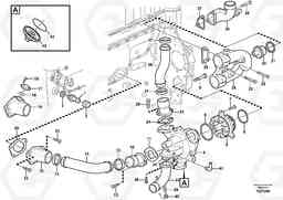 19626 Water pump and thermostat housing T450D, Volvo Construction Equipment