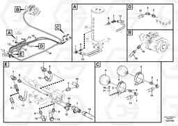 106184 Hydraulic system, upper brake line EW160C, Volvo Construction Equipment