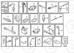 6024 Sensors, reference list L70E, Volvo Construction Equipment