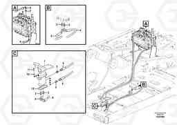14043 Working hydraulic, 2nd boom cylinder on adjustable boom EW140C, Volvo Construction Equipment