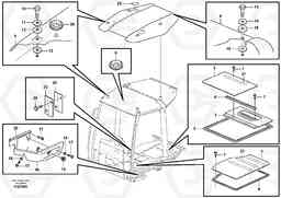 69929 Cab body: roof and floor panel. BL60, Volvo Construction Equipment