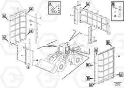 93379 Window guards, side and rear windows. L120F, Volvo Construction Equipment