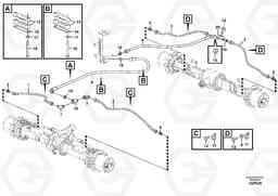 104533 Hydraulic system, lower brake line EW140C, Volvo Construction Equipment