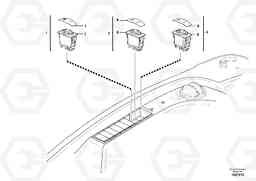 105168 Switches, windshield wiper, heater and air conditioning ECR48C, Volvo Construction Equipment