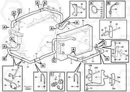 89871 Cooling system, radiator - coolant pump A25D S/N 13001 -, Volvo Construction Equipment